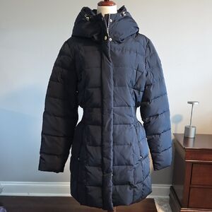 Cole Haan Dark Blue Down Feather Puffer Jacket
